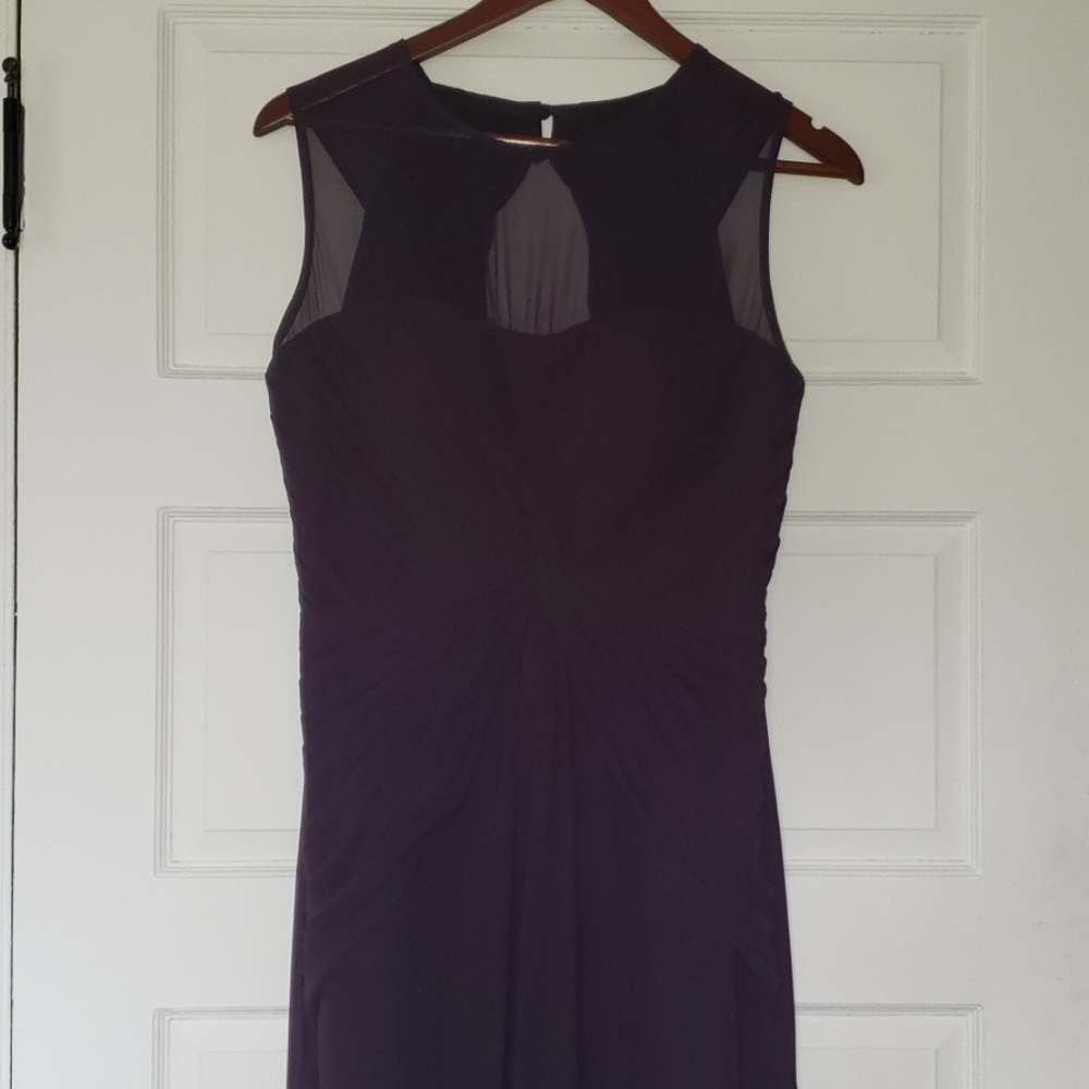 Bill levkoff plum bridesmaid dress